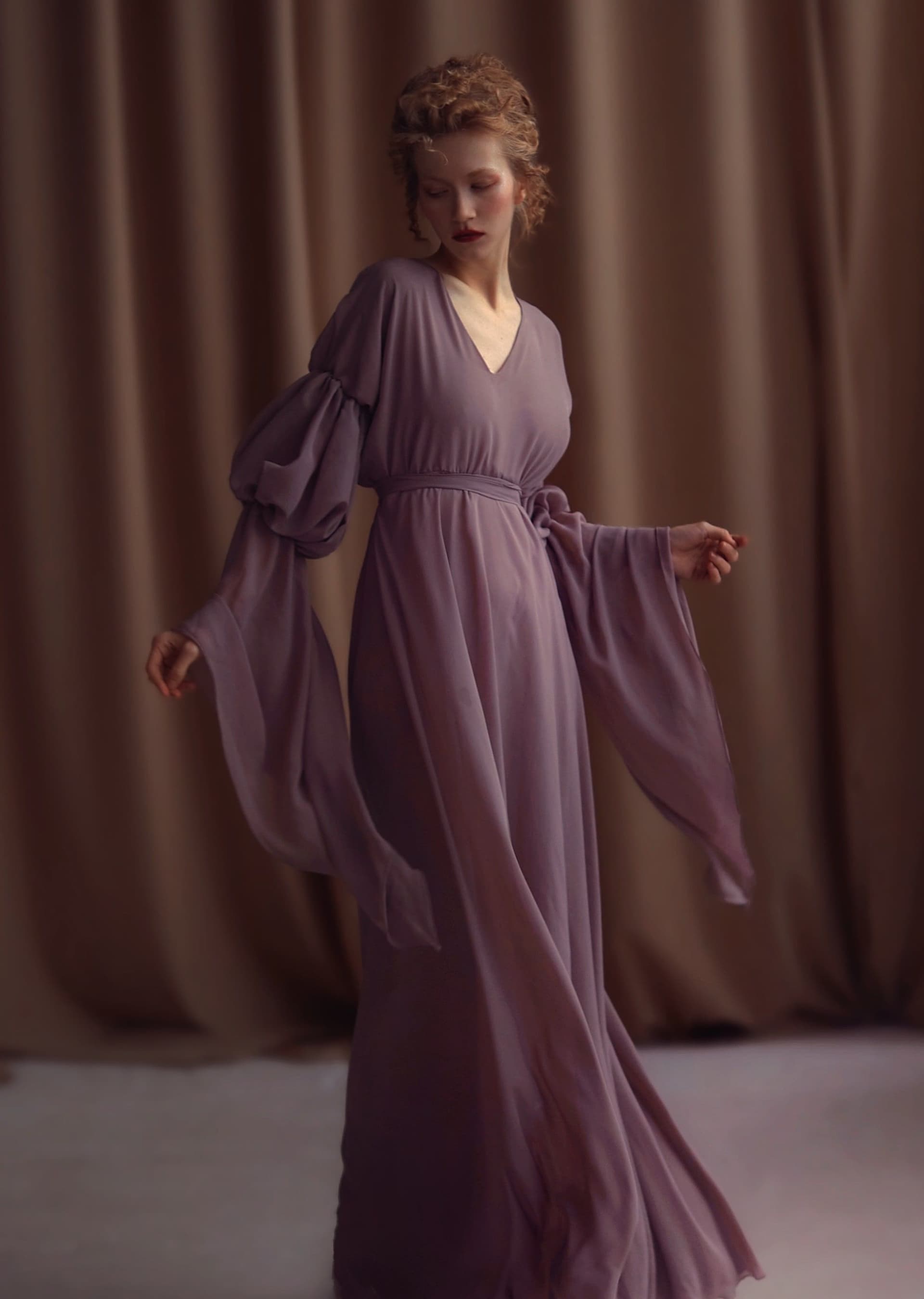 women in a beautiful pink dress